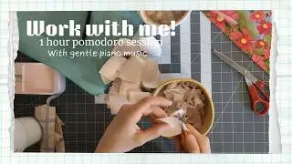 Creative work with me // 1 hour pomodoro focus session with breaks // Calming Piano Music
