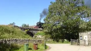 Steam train passing ... turn the sound up!