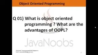 Object Oriented Programming - Q 01) What is oop what are the concepts in it ?