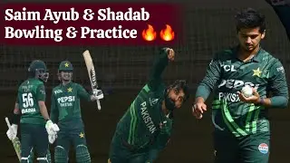 Shadab Khan & Saim Ayub Bowling Practice | Pakistan Team Net Session | WAHJOC Sports