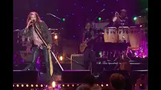 Performing on percussion with Steven Tyler - 