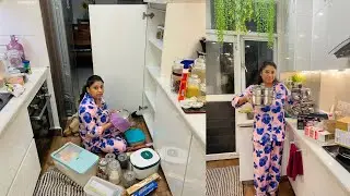 रात 2 बजे ⌚ तक लग कर Kitchen चमकाया और ले आयी नए Stainless steel के बर्तन || Indian Mom Studio