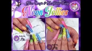 Neon Jelly Nails - Extreme Length - Tapered Square Sculpted