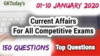 January 2020 Week 1(01-10 January) Current Affairs[English]