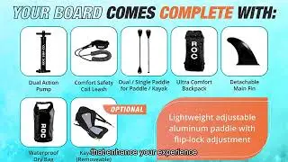 Master Water Adventures Rocs Wide Stable Inflatable SUP Board Premium Accessories