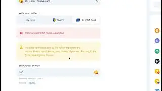 How to withdraw USD to a Visa card on desktop