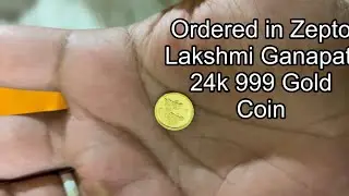 Zepto Se Order Kiya Gold Coin Lakshmi Ganapati 24k 999 Gold Coin 