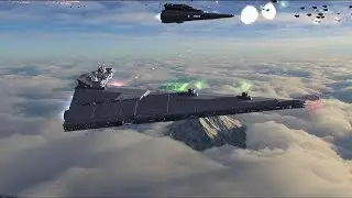 Corellian Corvette/Gunboats vs Imperial Fleet - Star Wars Empire at War Remake 5.0 NPC Wars 120
