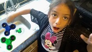FIDGET SPINNER Toys in the Waste Disposer, Accidents Will Happen &ndash; Nadia Amani Toys Challenge