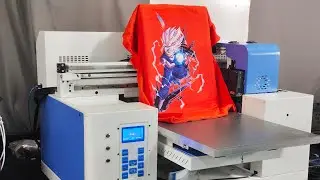 Dual head DTG printer cartoon graphic printing on cotton T shirt directly