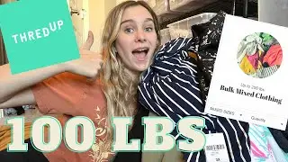 YEEZY SWEATPANTS?! Thredup Bulk Mixed Clothing 100 LB Mystery Box to Resell on Poshmark & Ebay