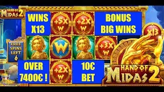 HAND OF MIDAS 2 - BONUS - BIG WINS - 10€ BET - CASINO SLOT -
