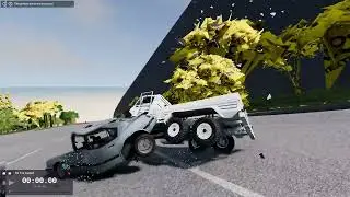 Hard crash downhill #beamngdrive