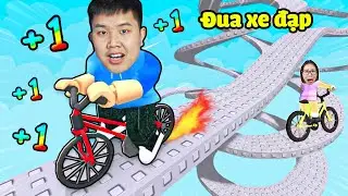 Mỗi giây +1 tốc độ để đua xe đạp về đích nhanh nhất !? bqThanh & Ốc Ai Thắng