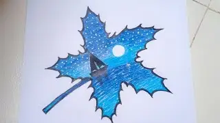 Colour Pencil Drawing|Double Exposure Drawing For Beginners With Water| Step By Step