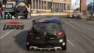 Grid Legends Renault Clio in Barcelona - Logitech g29 gameplay