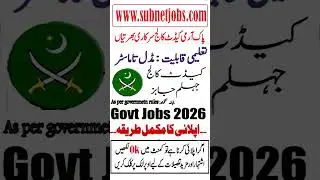Latest Cadet College Jobs 2026 For Male Female | Cadet College Army New Jobs in Pakistan 2026 Today