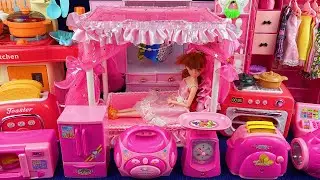 11 Minutes Satisfying with Unboxing Pink Barbie Bedroom Collection | ASMR | Toys Review 
