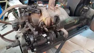 Vintage engine startup  6 hp petrol Hornsby