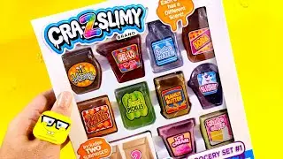 Let's Review this SLIME from Walmart! Cra-Z-Slimy MINI MANIA SLIMY FOOD Grocery Set!