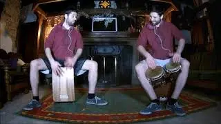Cajon and Bongo Percussion Duo Performance by Todor Akimov