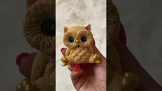 Cute Brown Owl 🦉 #soap #soapmaking #shorts