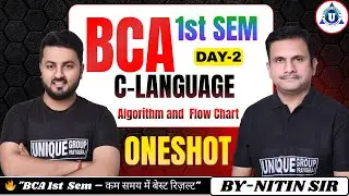 | BCA 1-й семестр | Алгоритм и блок-схема (ЯЗЫК C) || Видеоролик One Shot ||