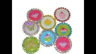 How To Apply Images to Rhinestone Bottlecaps and Create A Magnet