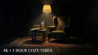 Cozy Reading Ambience 📖 Rain, Soft Piano & Warm Room Sounds (1 Hour 4K)