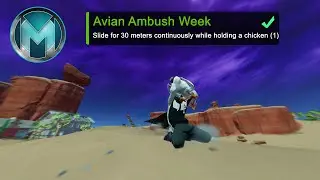 Slide for 30 meters continuously while holding a chicken Fortnite, Chicken Location