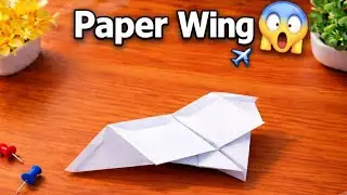 Paper Wing Plane 😱 | Easy Paper Airplane That Flies Very Far ✈️ | Origami Paper Craft
