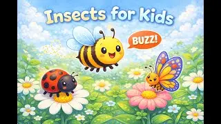 Insects for Kids 🐞  Learn Bug Sounds & Shapes with Fun Song  Buzzing Bumblebee