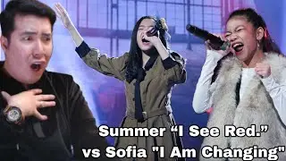 Песенный поединок: Саммер &laquo;I See Red&raquo; против Софии &laquo;I Am Changing&raquo; | THE VOICE KIDS | РЕАКЦИЯ