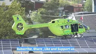 Skilled EMS Helicopter pilot  Landing and Takeoff #helicopter #travel #sweden #emergency #video
