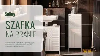 SoBuy Szafka na pranie丨Skrzynia na pranie丨Szafka łazienkowa z koszem na pranie丨BZR154-W
