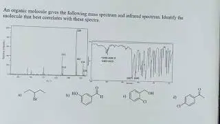 Mass spec/IR spectroscopy example 1