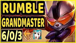 BEANSU (RUMBLE) - 6/0/3 KDA GAMEPLAY - EUW Ranked GRANDMASTER