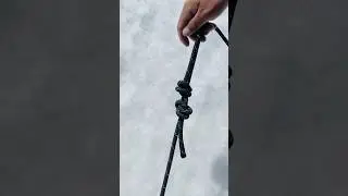 Unique technique for joining ropes #adventure #rope #knot #climbing