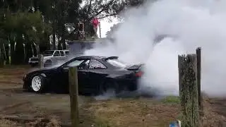 NISSAN S14 SR20DET BURNOUT #350zklebim #drift350z #nissan350Z #borrach&atilde;o #pneuqueimado