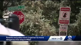 Parents, police express safety concerns over Milan bus stop