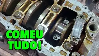 OLHA O ESTADO DAS BRONZINAS DO MOTOR FIRE 1.4 DO FIAT 147 PICK-UP