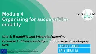 SOLUTIONSplus E-course 1: Organising for successful e-mobility
