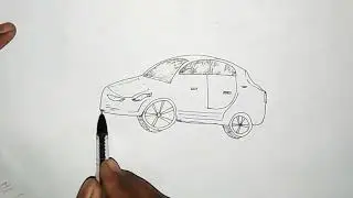 T letter to car drawing | easy car drawing