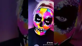 Neon Skull | Face Paint | Ayrshire Face Paints