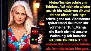 Meine Tochter schrie: „Ruf mich nie wieder an. Ich bin müde von dir!“ Ich legte still auf …