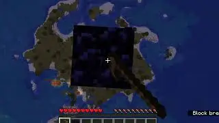 Breaking a pillar of obsidian (y255 to y0) with wooden hoes
