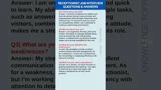 Receptionist Interview Questions and Answers