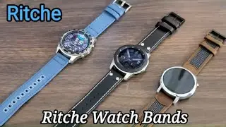 Лучшие ремешки для часов Galaxy Watch Ritche Premium из кожи/холста. Время дополнить аксессуарами.