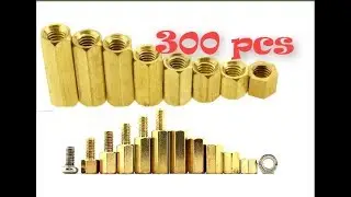 Suleve&trade; M3BH1 300Pcs M3 Male-Female Brass Hex Column Standoff Support Spacer Pillar For PCB Board