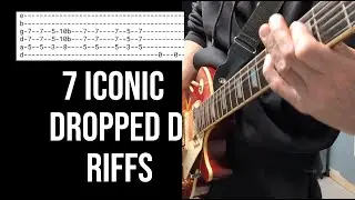 7 Iconic Dropped D Riffs (Guitar Compilation) #droppedd #guitarriffs #guitarcompilation